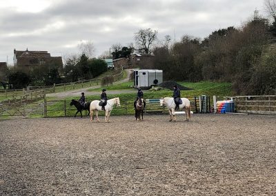 Riding school arena